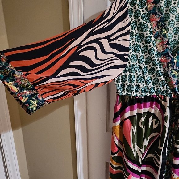 Multicolor Patterned Women's Dress - Picture 4 of 10